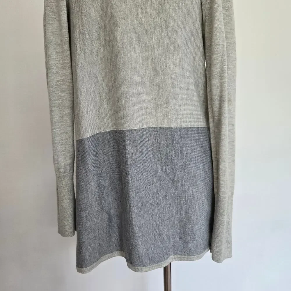 Smartwool Edgewood Wrap Sweater Merino Wool Lightweight Colorblock Women Small